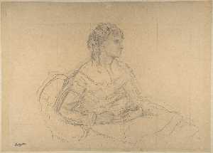 Edgar Degas - Study for Mme Théodore Gobillard (née Yves Morisot)