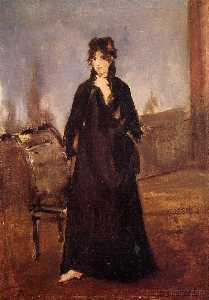 Edouard Manet - Young Woman with a Pink Shoe (aka Portrait of Bertne Morisot)