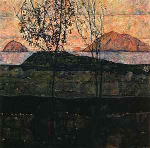 Egon Schiele - Setting Sun