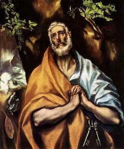 El Greco (Doménikos Theotokopoulos) - St Peter in Penitence