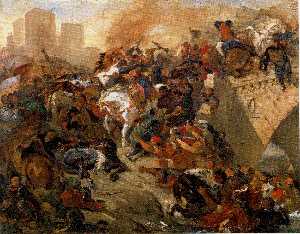 Eugène Delacroix - La batalla de Taillebourg