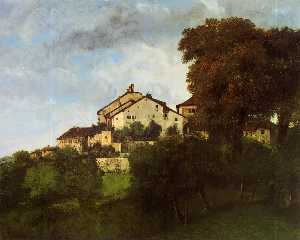 Gustave Courbet - The Houses of the Chateau D-Ornans