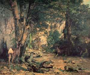 Gustave Courbet - The River Plaisir Fontaine