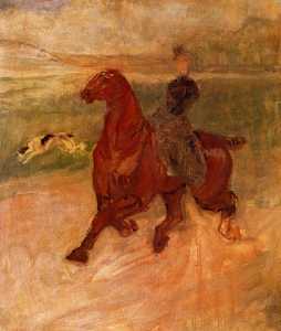 Henri De Toulouse Lautrec - Horsewoman and Dog