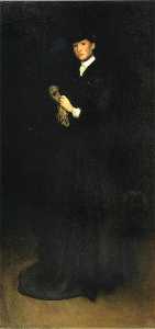 James Abbott Mcneill Whistler - Arrangement in Black, No. 8. Portrait of Mrs. Cassatt