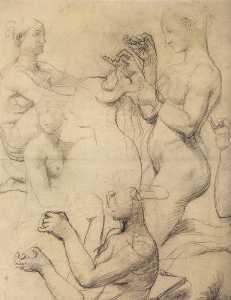 Jean Auguste Dominique Ingres - Studies of Female Nudes