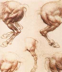 Leonardo Da Vinci - Study of horses 1