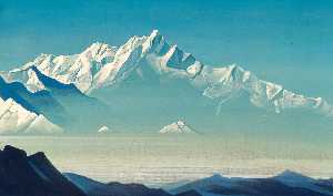 Nicholas Roerich - Mount of five treasures (Two worlds)