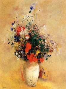 Odilon Redon - Flowers In A Chinese Base