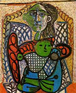 Pablo Picasso - Claude in the arms of his mother