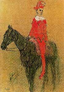 Pablo Picasso - Harlequin on a horse