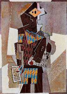 Pablo Picasso - Harlequin with violin