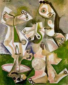 Pablo Picasso - Male and female nudes
