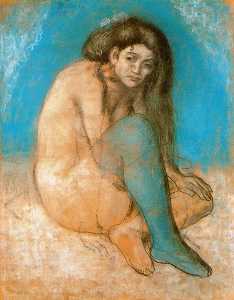 Pablo Picasso - Nude woman with crossed legs