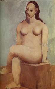 Pablo Picasso - Seated nude woman with crossed legs