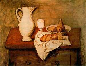 Pablo Picasso - Still life with jug and bread