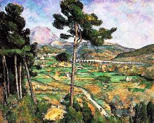 Paul Cezanne - Landscape with Viaduct - Mont Sainte-Victoire