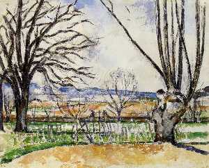 Paul Cezanne - The Trees of Jas de Bouffan in Spring