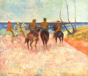 Paul Gauguin - Riders on the beach