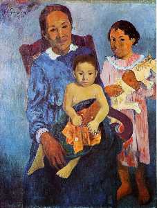 Paul Gauguin - Tahitian woman and two children