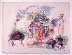 Pierre-Auguste Renoir - Figures under a Tree