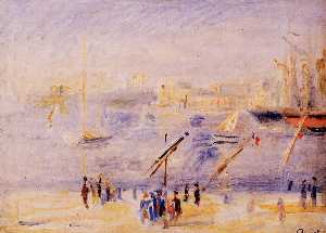 Pierre-Auguste Renoir - The Old Port of Marseille, People and Boats