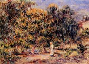 Pierre-Auguste Renoir - Woman in White in the Garden at Colettes