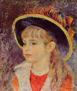 Pierre-Auguste Renoir - Young Girl in a Blue Hat