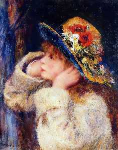 Pierre-Auguste Renoir - Young Girl in a Hat Decorated with Wildflowers