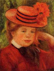 Pierre-Auguste Renoir - Young Girl in a Red Hat