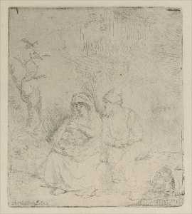 Rembrandt Van Rijn - A Repose. In Outline