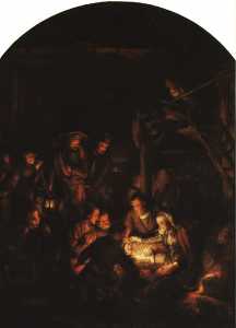Rembrandt Van Rijn - Adoration of the Shepherds 1