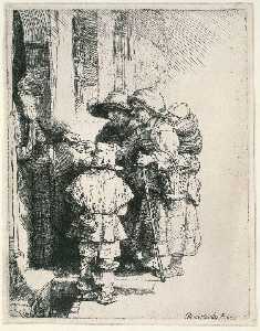 Rembrandt Van Rijn - Beggars at the Door