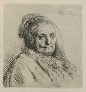Rembrandt Van Rijn - Bust of an Old Woman, Rembrandt-s Mother