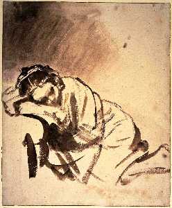 Rembrandt Van Rijn - Hendrickje sleeping