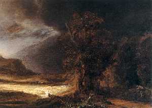 Rembrandt Van Rijn - Landscape with the Good Samaritan