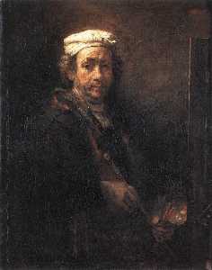 Rembrandt Van Rijn - Portrait of the Artist at His Easel