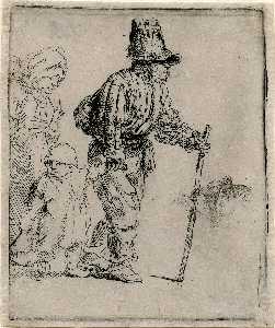 Rembrandt Van Rijn - Three Peasants Travelling