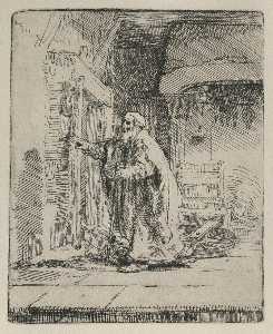 Rembrandt Van Rijn - Tobit Blind, with the Dog