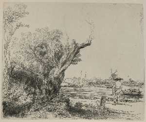 Rembrandt Van Rijn - View of Ovmal near Amsterdam