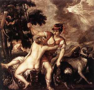 Tiziano Vecellio (Titian) - Venus and Adonis 1