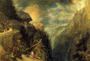 William Turner - The Battle of Fort Rock, Val d-Aoste, Piedmont