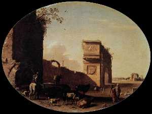 Cornelis Van Poelenburgh - Roman Ruins