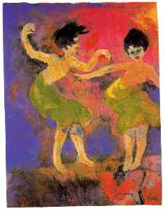 Emile Nolde - Dancing Women (with Green Skirts)