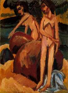 Ernst Ludwig Kirchner - Bathers at Sea