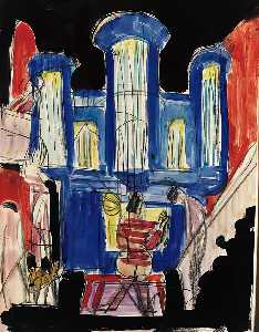 Ernst Ludwig Kirchner - The organ player from Spina