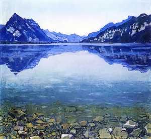 Ferdinand Hodler - Lake Thun Landscape