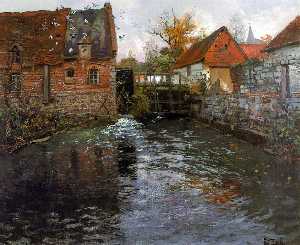 Frits Thaulow - The Mill Pond