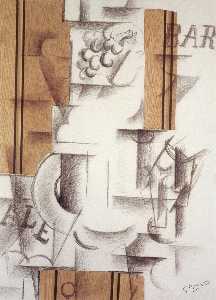 Georges Braque - Fruitdish and Glass