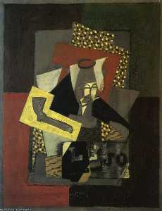 Georges Braque - Glass, Pipe and Newspaper